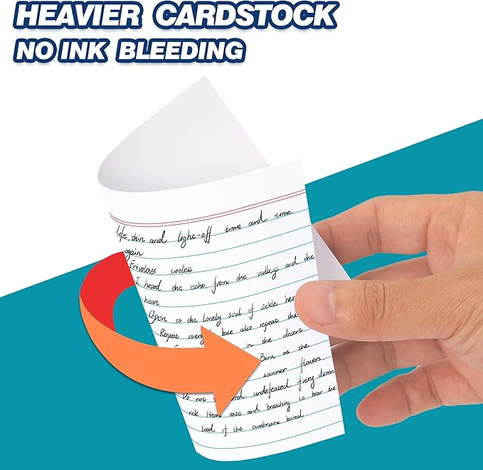 Chell Extra Heavyweight Ruled Index Cards 4x6 Inch, No Bleed-Through, Ruled - Image 4