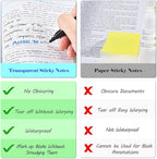 BAYTORY 1300 Sheets Pastel Transparent Sticky Notes, Self-Adhesive Translucent - Image 7