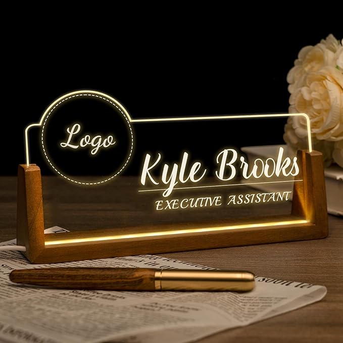 Desk Name Plate Personalized, Office Name Plate by Ueedklaayy