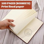 Honoson 20 Pack Lined Journal Notebooks A5 Hardcover Executive Notebook 5.5" x - Image 4