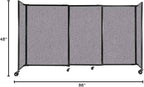 Versare Straightwall Sliding Portable Wall Partition | Freestanding Office - Image 7