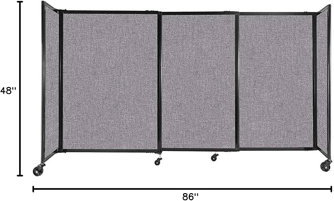 Versare Straightwall Sliding Portable Wall Partition | Freestanding Office - Image 7
