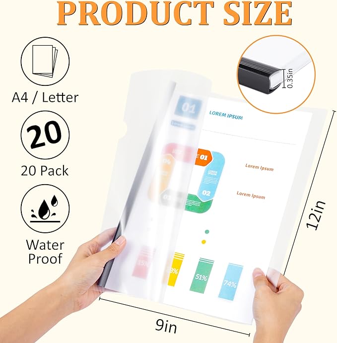20 Pack Report Covers with Sliding Bar - Image 2