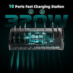 Charging Station for Multiple Devices, Zobirez 10-Port USB C Fast Charger - Image 6