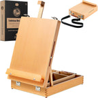 beechwood tabletop easel for painting, portable easel with, main product view