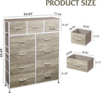 WLIVE Tall Dresser for Bedroom, Fabric Dressers Storage Tower, Dresser & Chest - Image 3