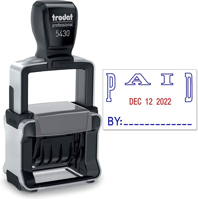 Trodat 5430 Professional Self-Inking Date Stamp by Maxmark
