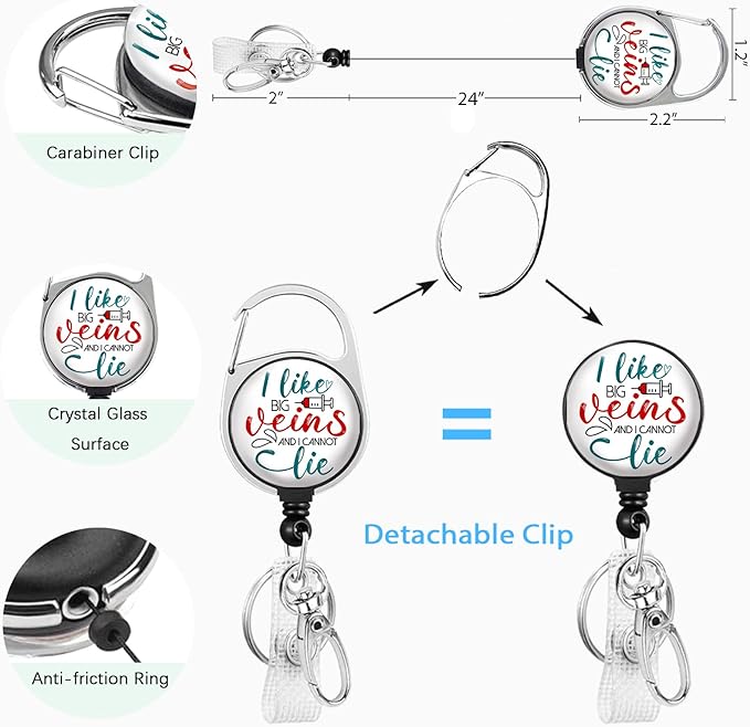 Phlebotomy Haematology Nurse Badge Reel Retractable - Image 5