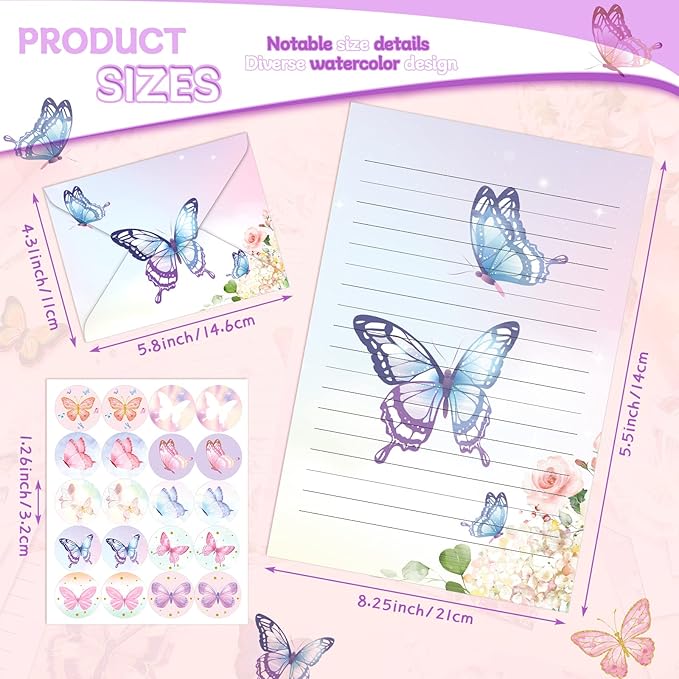 TaoBary 160 Pcs Stationery Paper Set 50 Double Sided Stationery Papers - Image 3