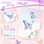 TaoBary 160 Pcs Stationery Paper Set 50 Double Sided Stationery Papers - Image 3