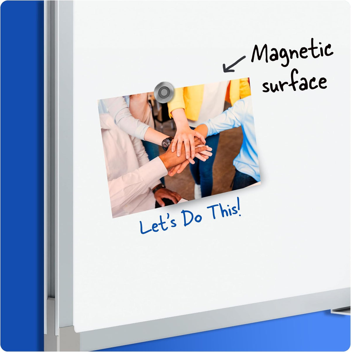 Mead Dry Erase White Board, 48" x 36" Magnetic Whiteboard for Horiz...