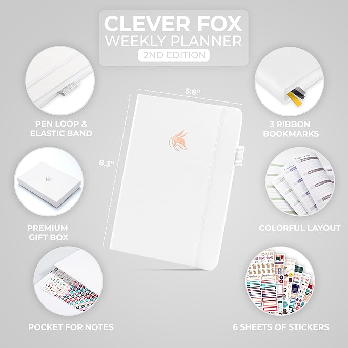 Clever Fox Planner 2nd Edition – Colorful Weekly & Monthly Goal Planner - Image 2