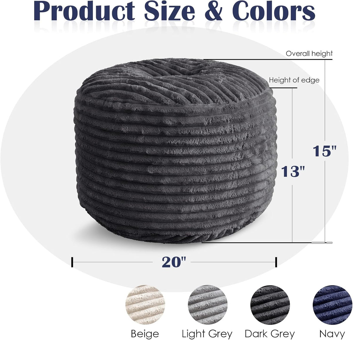 shouren stuffed round ottoman,pouf ottoman foot rest,20 x shown in use