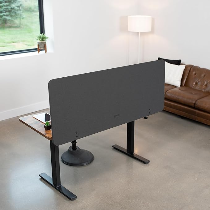 VIVO Clamp-on/Screw-on 60 x 24 inch Privacy Panel, Sound Absorbing Cubicle Desk - Image 2