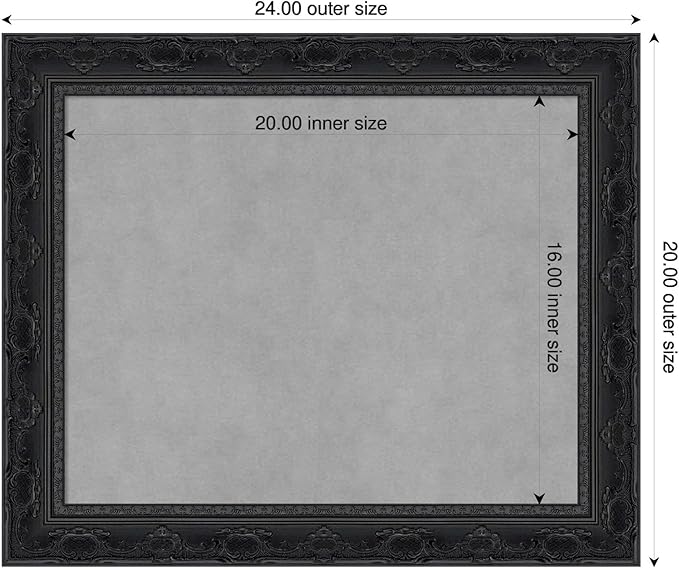 Amanti Art Black Framed Magnetic Board 20x24 Small Vision Board - Image 2