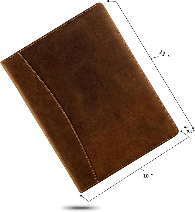 Jack&Chris Leather Portfolio, A4 Document Folder Legal Pad Padfolio, - Image 3