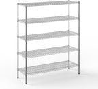 Regal Altair 18" Deep x 54" Wide x 64" Height Wire Shelving Kit | 5-Tier | NSF