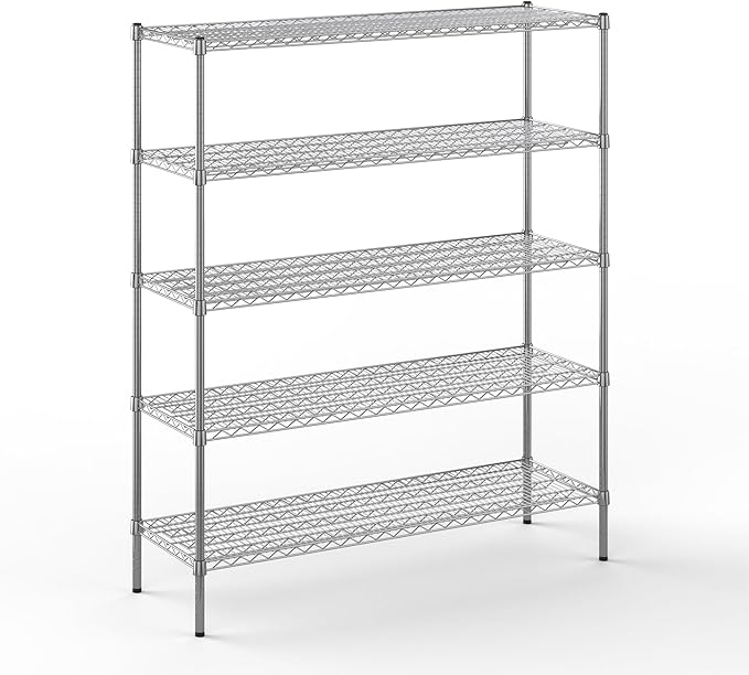Regal Altair 18" Deep x 54" Wide x 64" Height Wire Shelving Kit | 5-Tier | NSF by Regal+Altair