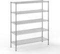 Regal Altair 18" Deep x 54" Wide x 64" Height Wire Shelving Kit | 5-Tier | NSF by Regal+Altair
