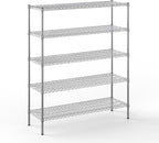 Regal Altair 18" Deep x 54" Wide x 64" Height Wire Shelving Kit | 5-Tier | NSF by Regal+Altair