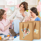 BagDream Brown Gift Bags with Handles 8x4x11 Inch 50pcs Brown Kraft Paper Bags - Image 4