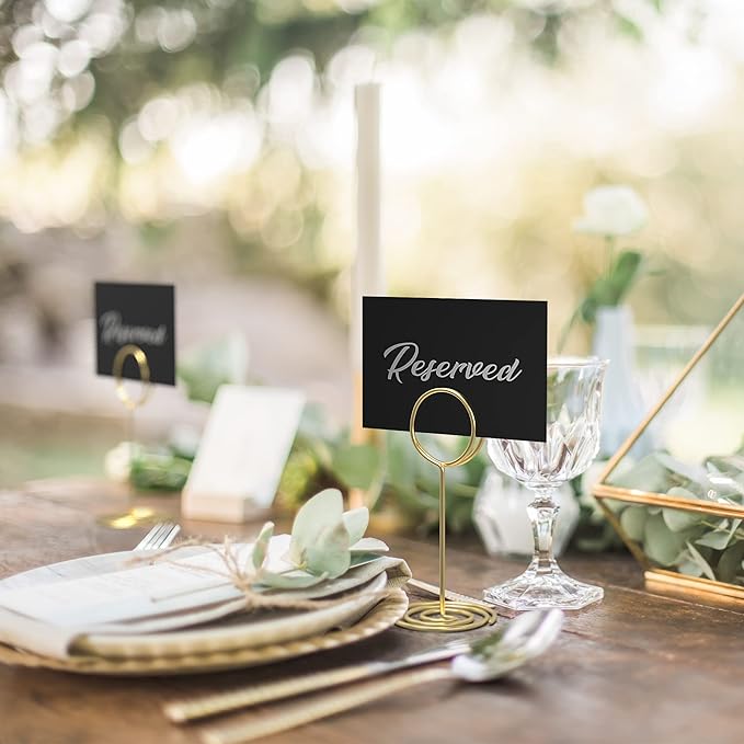 10 Pack Black Reserved Table Signs - Image 5
