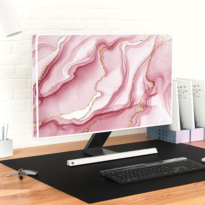 Baocicco Gold Pink Marble Waterproof TV Display Screen Cover 80 Inch TV - Image 6