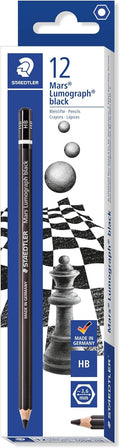 staedtler mars lumograph black art pencils, presharpened hb/#2, main product view