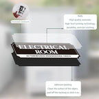 Electrical Room Door Sign for Business，Self-Adhesive Durable Modern Electrical - Image 3