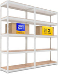 HOMEDANT 5 Tier Storage Shelves Adjustable Laminated Boltless Garage Metal by TheBestOrganizingSolution