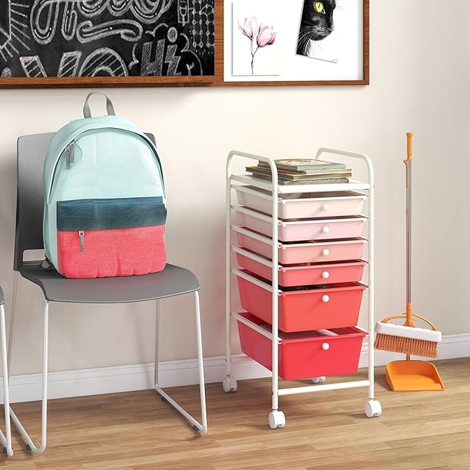 RELAX4LIFE 6-Drawer Rolling Storage Cart - Image 8