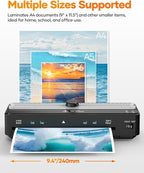 Laminator Machine with 20 A4 Laminating Pouches, Thermal and Cold Lamination - Image 7