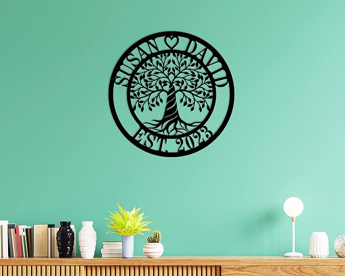 HYTSIGN Personalized Tree of Life Metal Sign, Custom Tree of Life Wall Art - Image 3