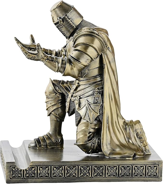 NCQIXIAO Medieval Templar Vanguard Officer Knight Pen Holder Pen Stand Desk - Image 8