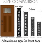 Tall Outdoor Welcome Sign - 6ft Black Rustic Modern Farmhouse Decor - Image 4