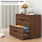 FATIGOS 2 Drawer File Cabinet, Wood Lateral Filing Cabinets, Wide Office File - Image 7