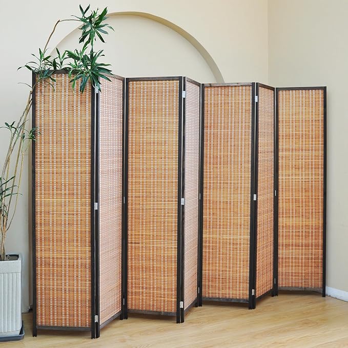 Furnnylane 7 Panel Bamboo Room Divider by Furnnylane
