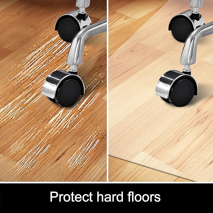 Kuyal Chair Mat for Hardwood Floor, 46 x 46 inches Rectangle Desk Durable - Image 3