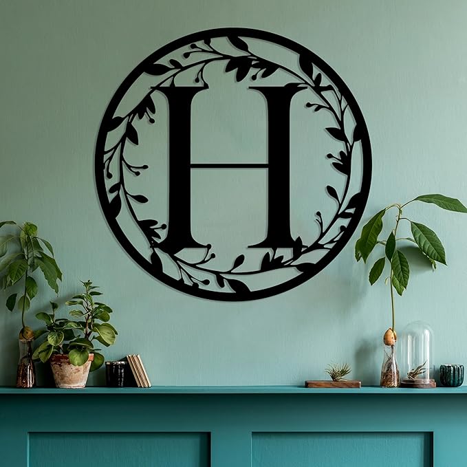 Personalized Metal Name Signs, Split Letter Monogram Wall Decor, Custom Last - Image 3