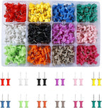 VAPKER Push Pins 720Pcs Solid Color Thumb Tacks Map Pins Tacks Plastic Head by VAPKER