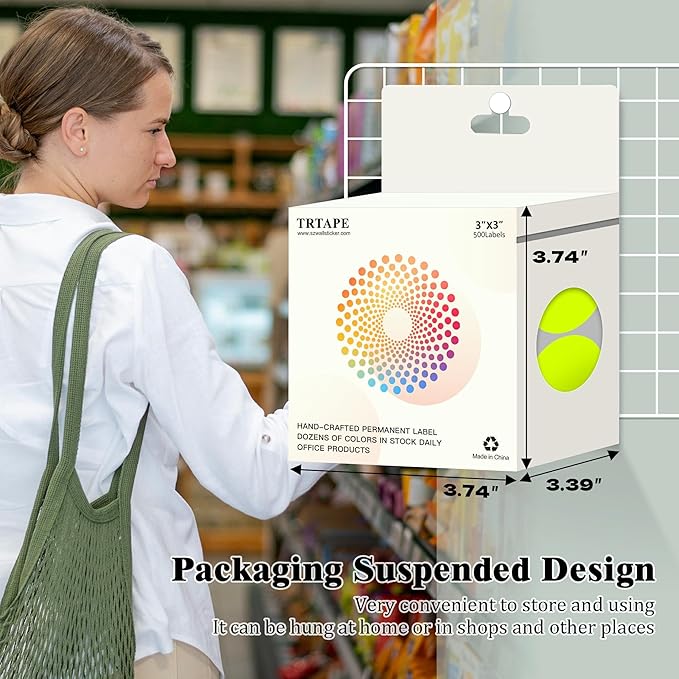 3 Inch Round Colored Dot Stickers, 4 Rolls in Dispenser Box - Image 4