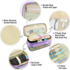 JOINPRO Pencil Case, Large Capacity Pencil Case Organizer; Double Zipper - Image 4