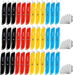 REXBETI 36 Pack Utility Knife Retractable Box Cutter, 4 Color Heavy Duty