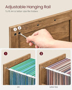 VASAGLE File Cabinet, Filing Cabinet - Image 5