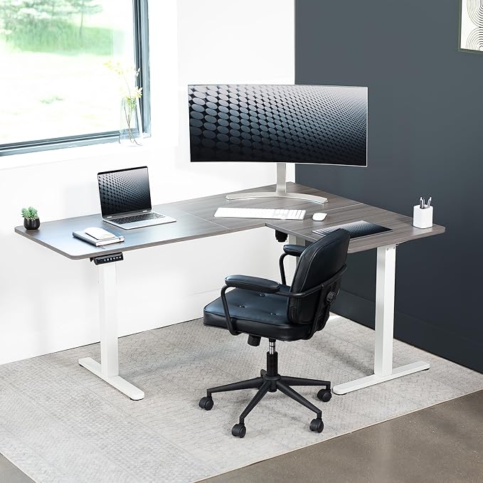 VIVO Electric Corner 63 x 47 inch L-Shaped Standing Desk, Memory Height - Image 7