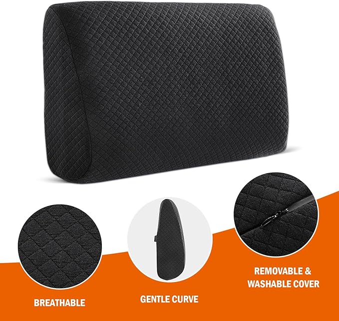 HOMBYS Lumbar Support Pillow for Recliner Chair, Memory Foam Back Support - Image 7