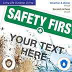 Custom Safety First Sign, OSHA Sign, 10x14 Inches, Rust Free .040 Aluminum - Image 5