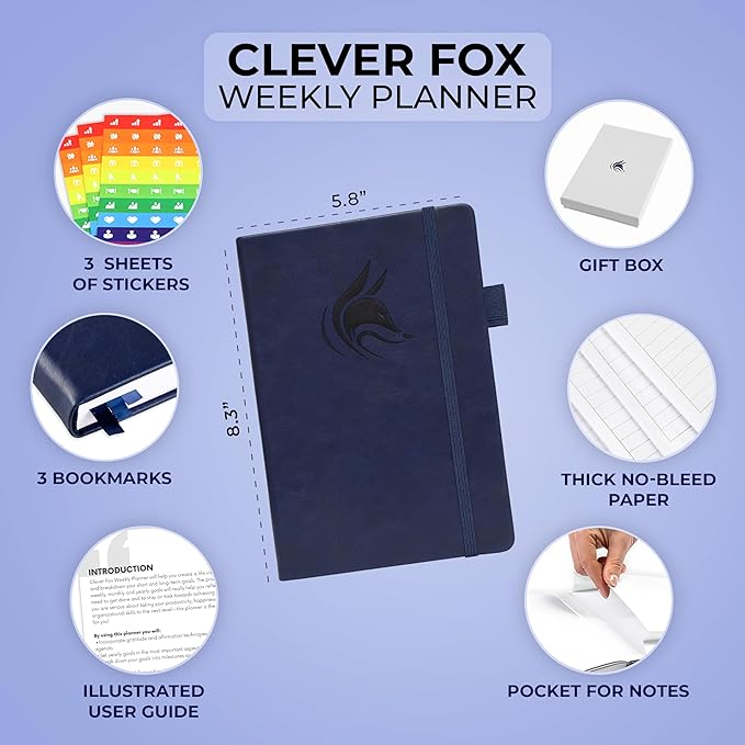 Clever Fox Planner – Undated Weekly & Monthly Planner - Image 2
