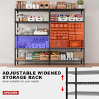 5 Tier Storage Shelves Metal Shelving Unit Load 1500LBS, Adjustable Wire - Image 5
