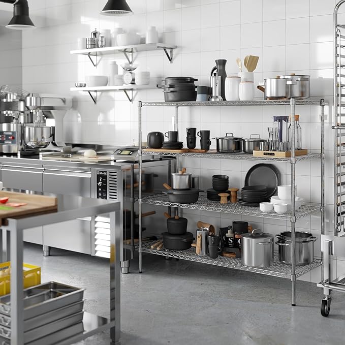 Regal Altair 21" Deep x 54" Wide x 54" Height Wire Shelving Kit | 4-Tier | NSF - Image 5